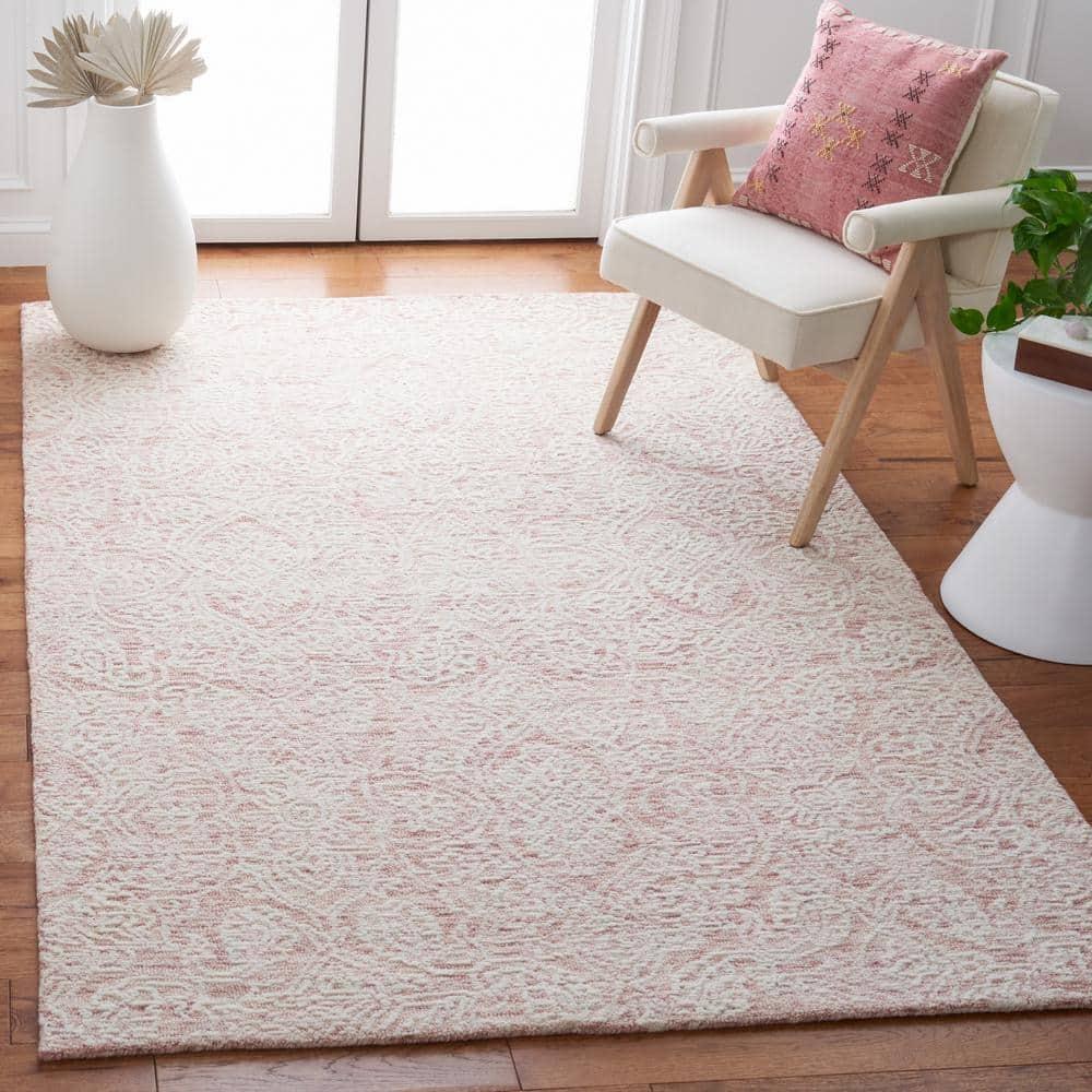 Metro MET998 Hand Tufted Indoor Area Rug - Pink/Ivory - 5'x8' - Safavieh