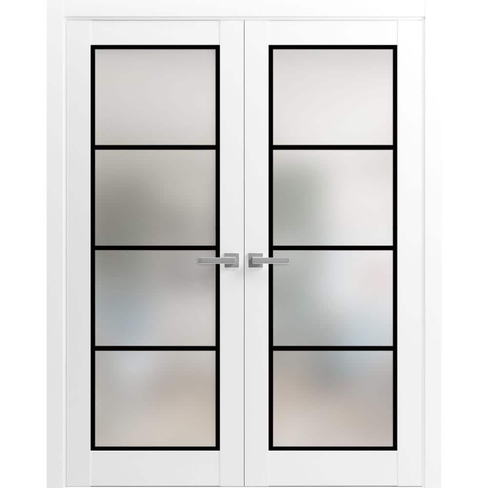 SARTODOORS 2132 Solid + Manufactured Wood Paneled French Doors