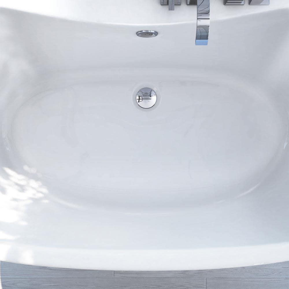 60" L x 32" W Free Standing Soaking Acrylic Bathtub