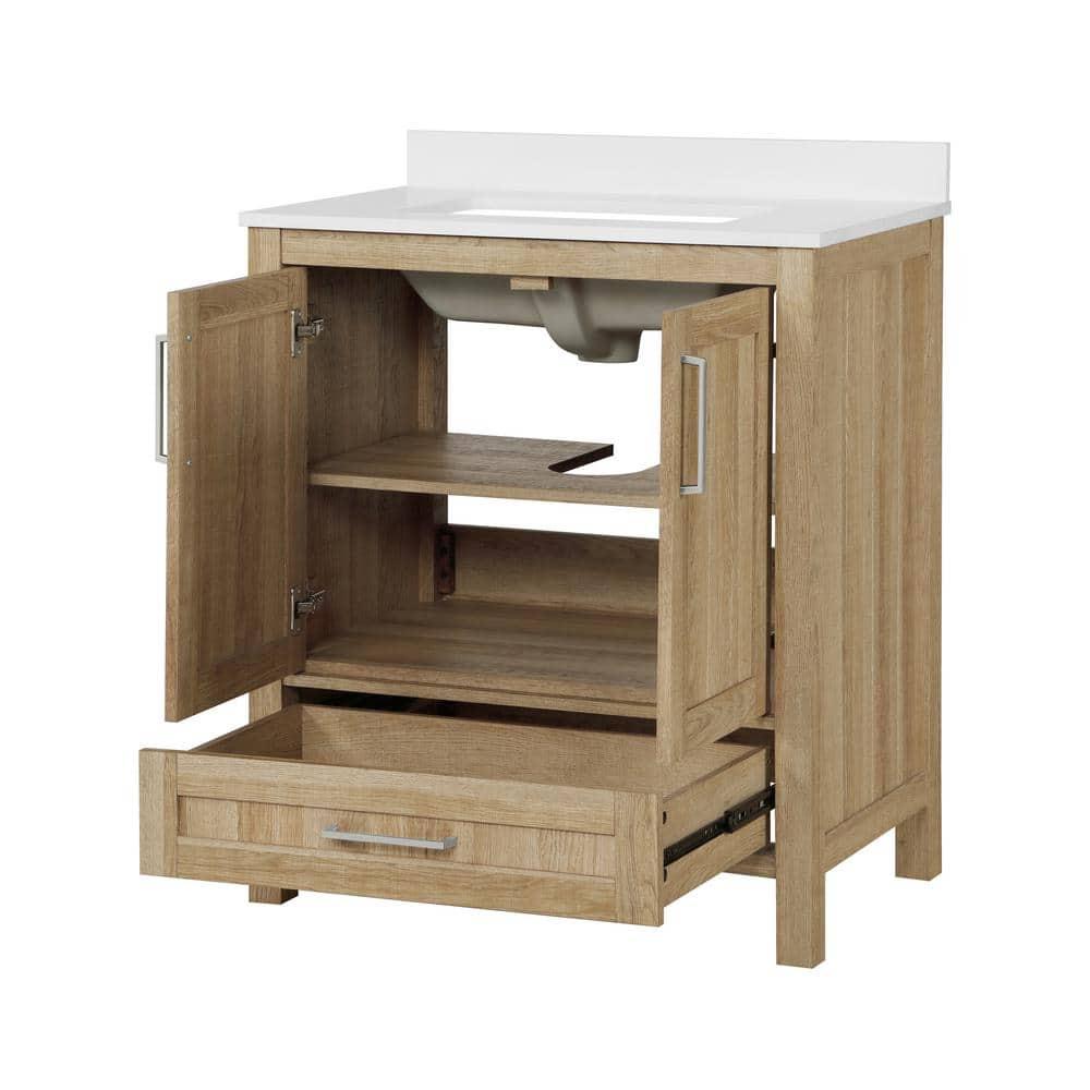 OVE Decors Kansas 30" Single Bathroom Vanity, in White Oak Finish & Reviews | Wayfair