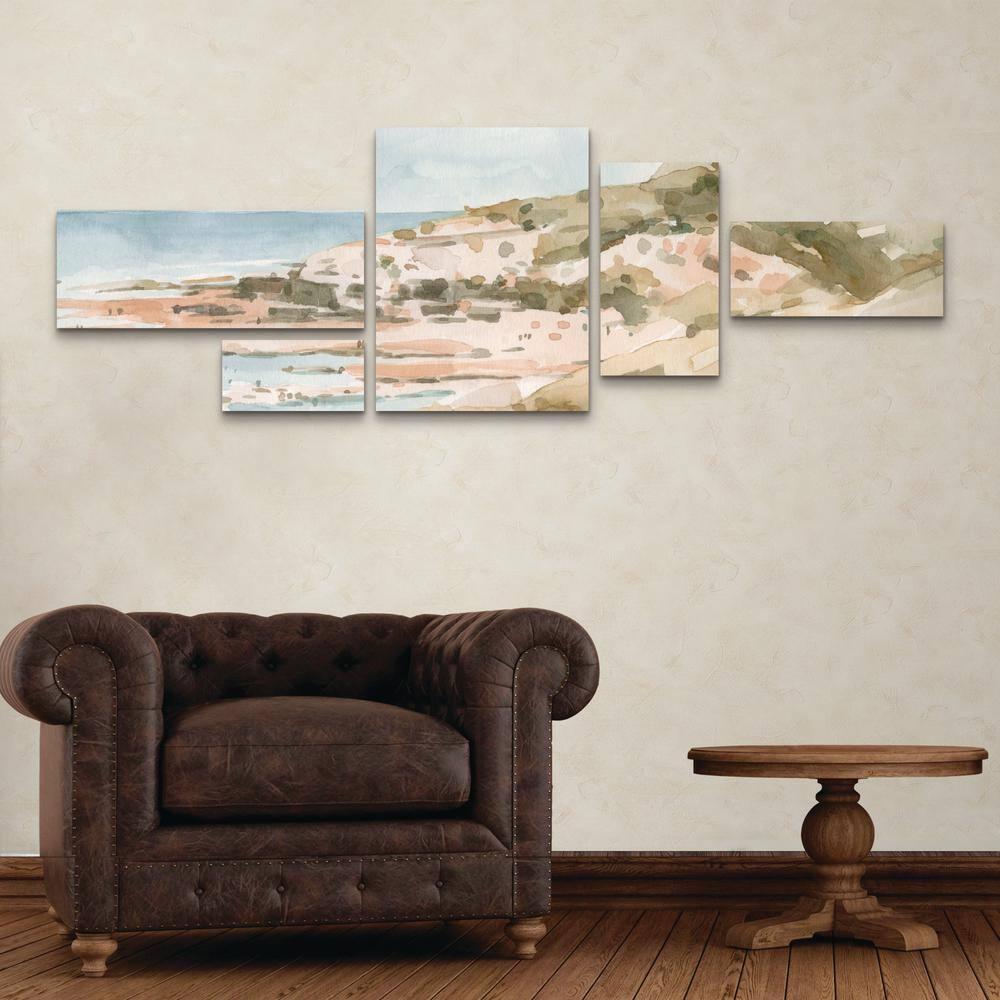 Trademark Fine Art Emma Caroline  Neutral Seaside II 5 Piece Panel Set Art