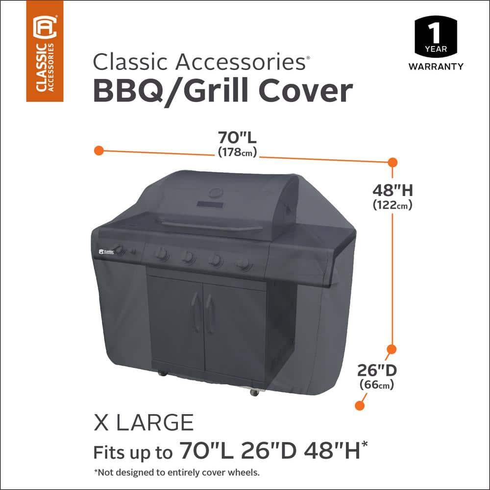 Classic Accessories Water-Resistant 70 Inch BBQ Grill Cover, Grill Cover, Grill Cover for Outdoor Grill, BBQ Cover