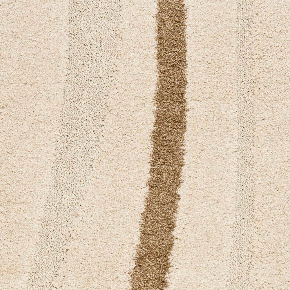 Florida Shag SG451 Power Loomed Indoor Area Rug - Cream/Dark Brown - 4'x6' - Safavieh.