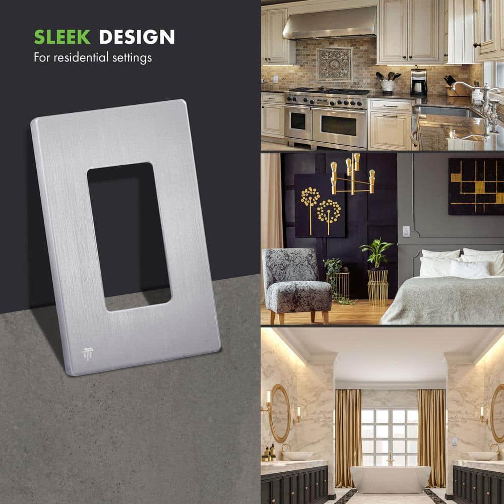 Enerlites No Subject 1 - Gang Rocker Standard Wall Plate
