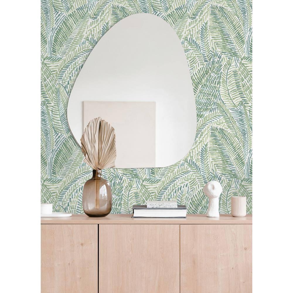 Fildia Green and Blue Botanical Non-Woven Wallpaper Roll