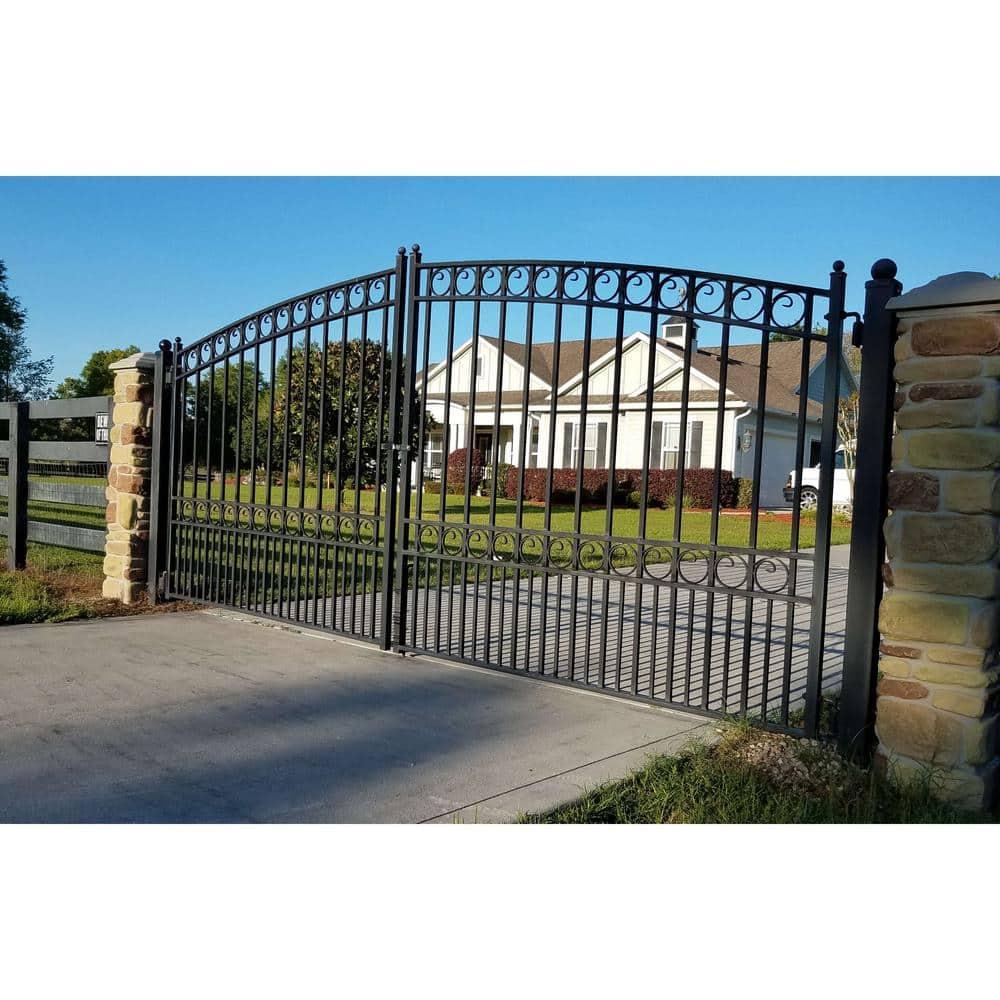 ALEKO Automated Steel Dual Swing Driveway Gate and Gate Opener Complete Kit – PARIS Style –ETL Listed