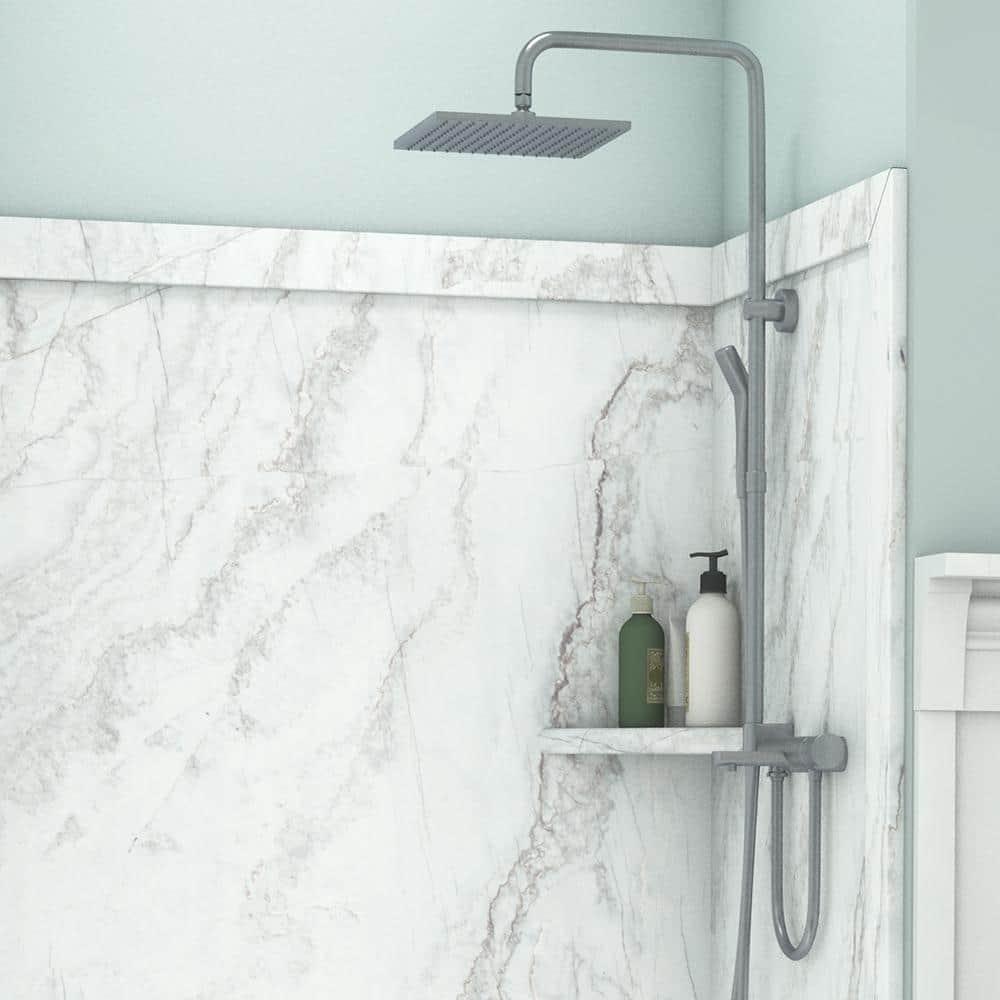 FlexStone Elegance 3-Panel 48"W x 36"D x 80"H Alcove Shower Surround