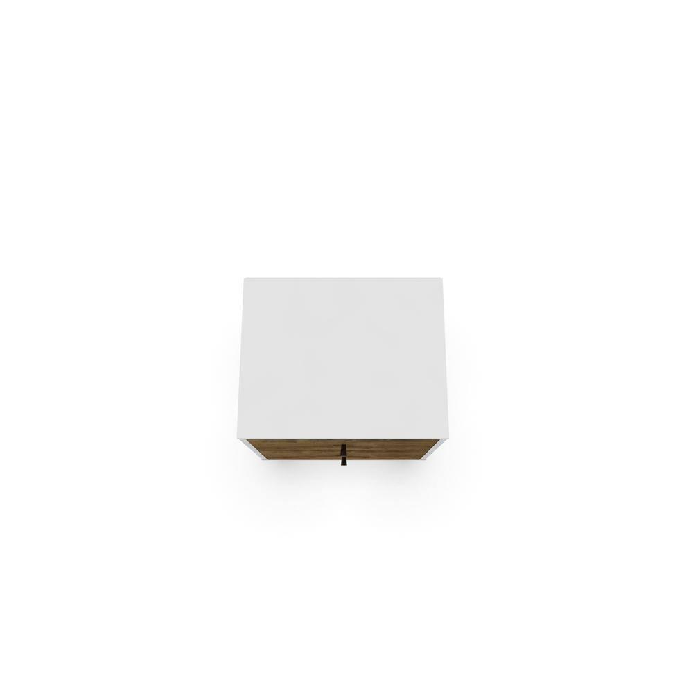 Liberty 2.0 Mid Century Modern Nightstand White/Rustic Brown - Manhattan Comfort