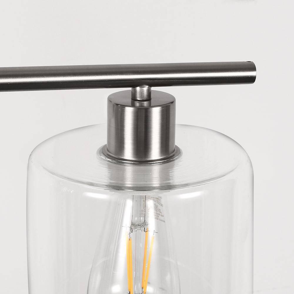 3-Light Pendant Lighting Clear Glass Pendant Lighting for Kitchen Island Brushed Nickel Hanging Light Fixture Pendant Light Dining Room Chandelier Farmhouse