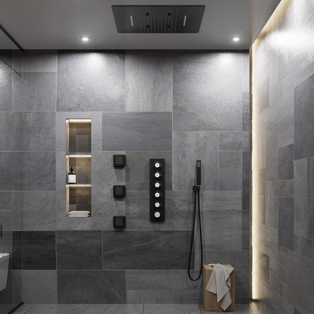 CASAINC Luxury Concealed Large Overhead Spray Multifunctional Shower