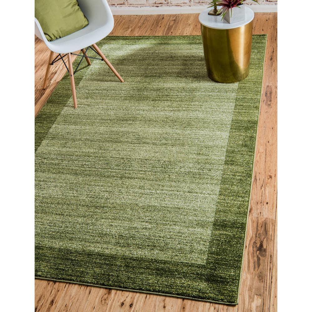 Unique Loom Abigail Del Mar Area Rug , 2'7"x10' Runner ,Light Green