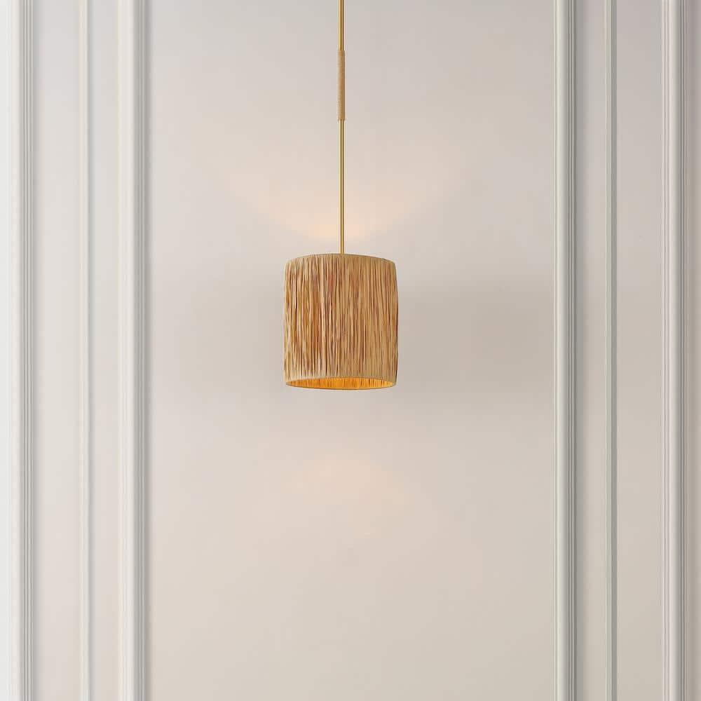 Saija 9" Pendant - PND4189 - Natural/Gold - Safavieh