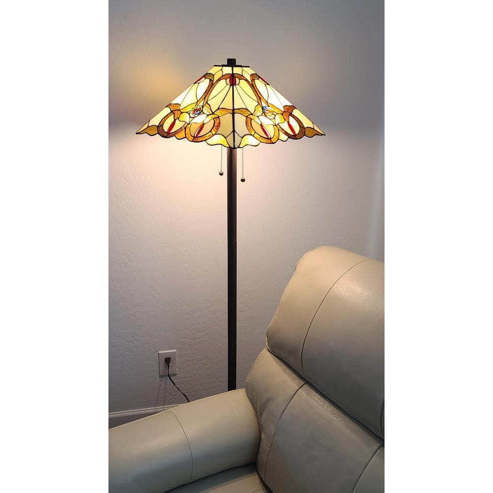 Amora Lighting  Tiffany Style Mission Floor Lamp