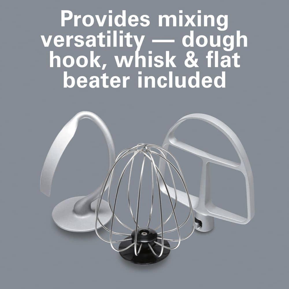 Hamilton Beach® 7-Speed 4-Quart Electric Stand Mixer with Splash Guard, Dough Hook, Flat Beater, and Whisk Attachments