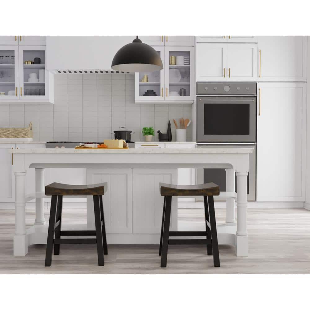 Carolina Living 24" Levi Counter Height Barstool Elm/Black