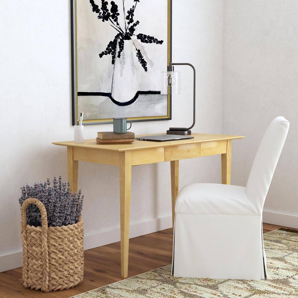 Butler Caelynn 48" Natural Wood Shaker Writing Desk - Natural