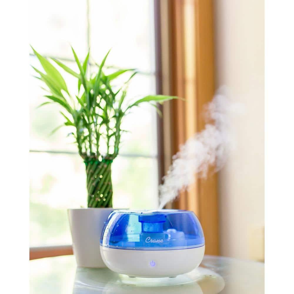 Crane USA 0.2 Gal. Personal Ultrasonic Cool Mist Humidifier for Small Rooms