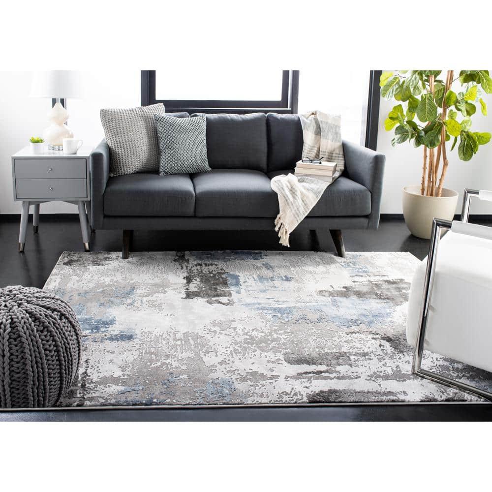 Craft CFT820 Loomed Indoor Area Rug - Grey/Blue - 4'x4' - Safavieh