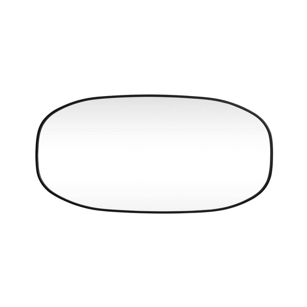 Elegant Lighting Metal Frame Oval Mirror 24x48 Inch in Black