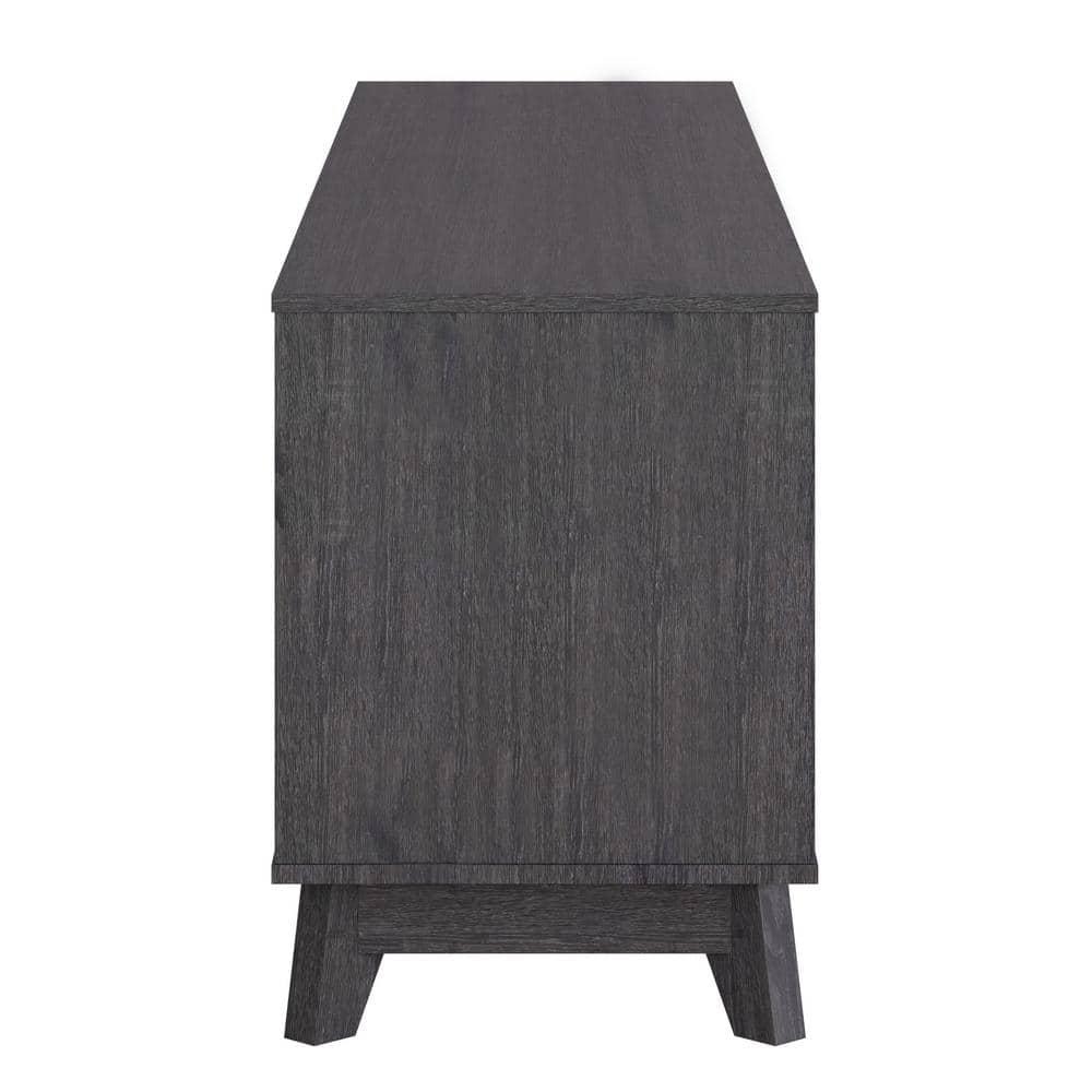 Hollywood Wood Grain TV Stand for TVs up to 85" with Drawers Gray - CorLiving