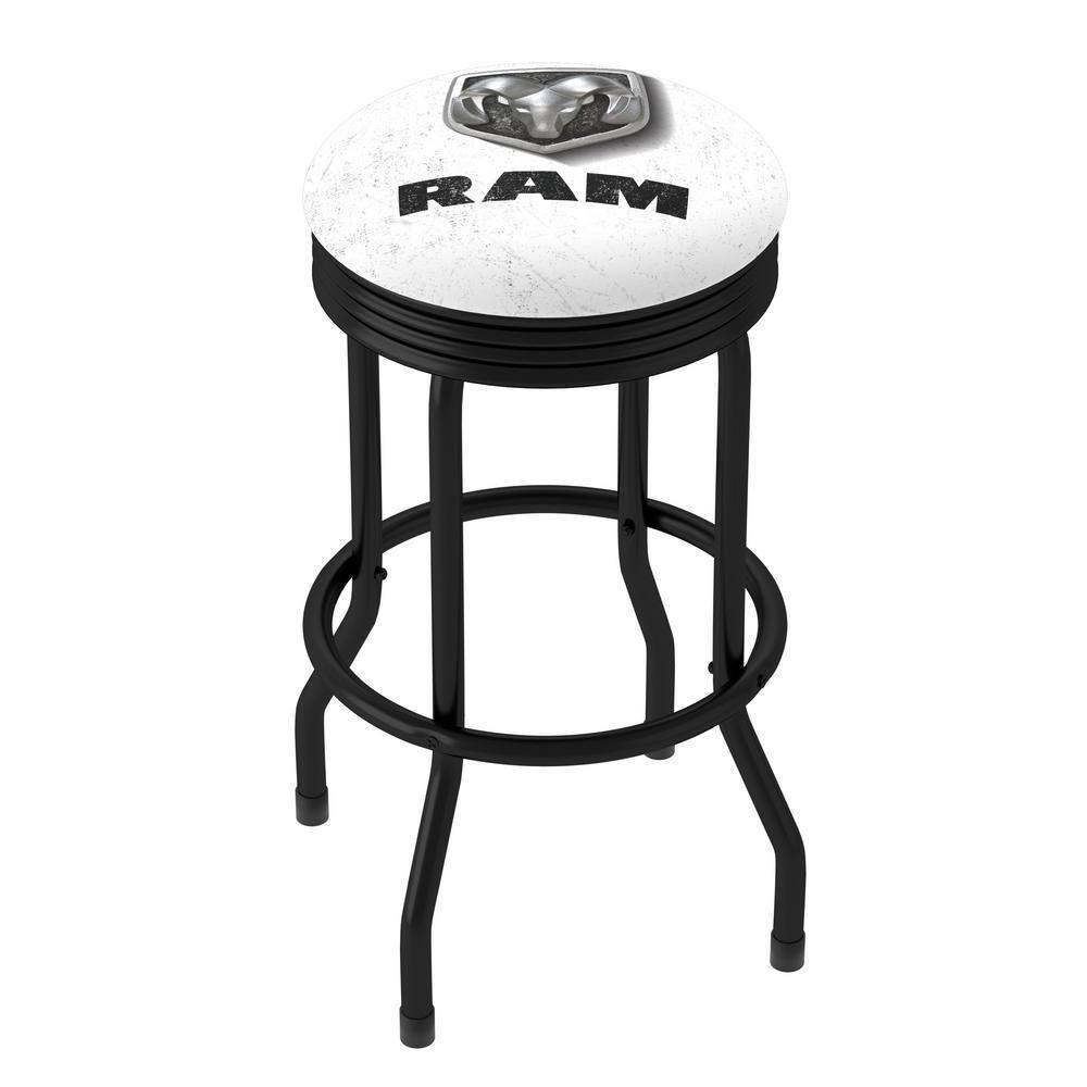 Swivel Upholstered Counter Stool with Metal Frame