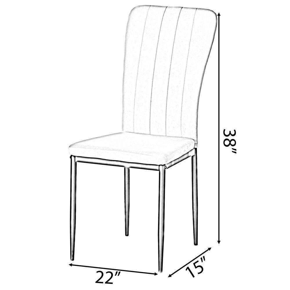 Fabulaxe Gray Modern And Contemporary Tufted Velvet Upholstered Accent Dining Chair