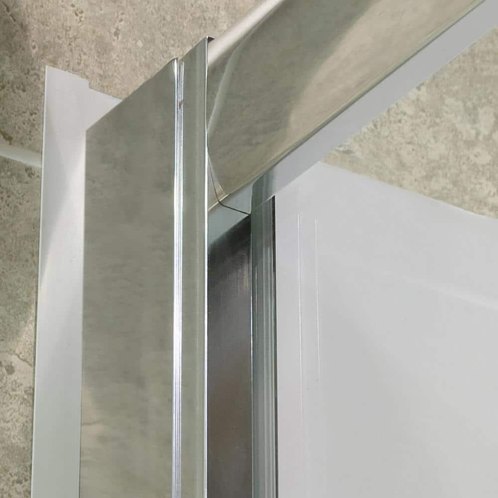 DreamLine Visions 60" x 30" x 76.75" Sliding Frameless Shower Door DL-6112L-04CL