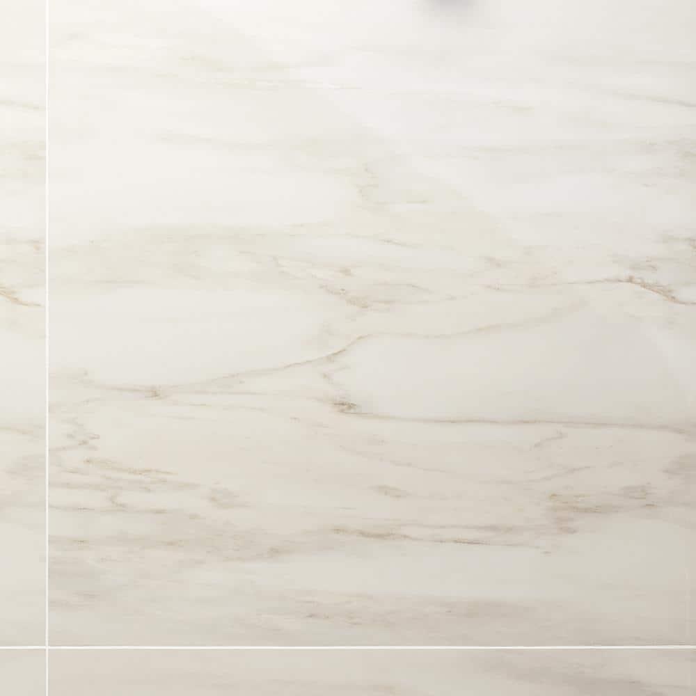 24" x 24" Polished Marble Look Porcelain Floor and Wall Tile (15.5 Sq. Ft. / Case)