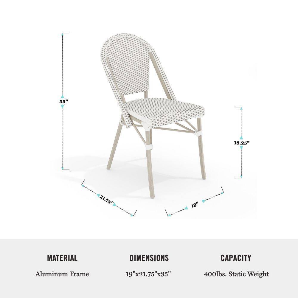 Martha Stewart Martha Stewart Lily Pond All-Weather Stackable Patio Bistro Dining Chair