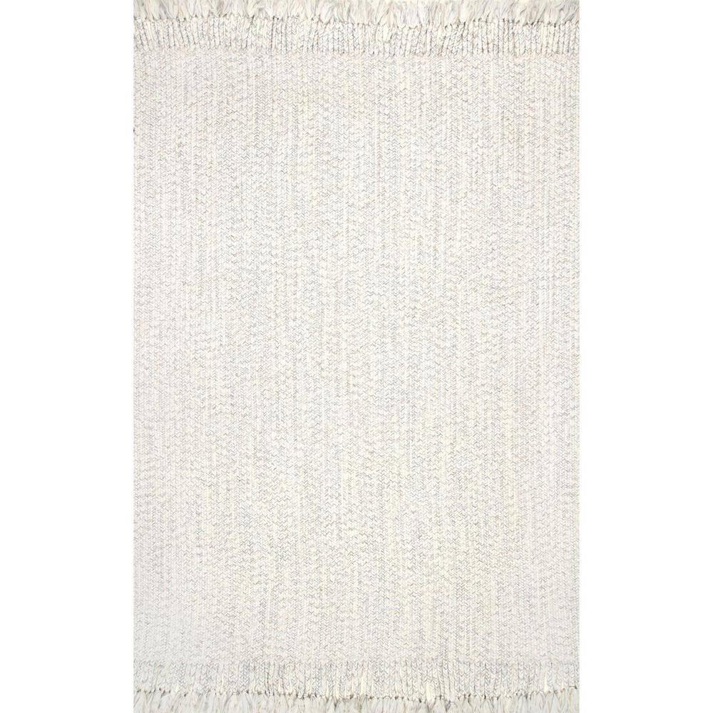 nuLOOM Courtney Braided Indoor/Outdoor Area Rug, 4' x 6', Ivory