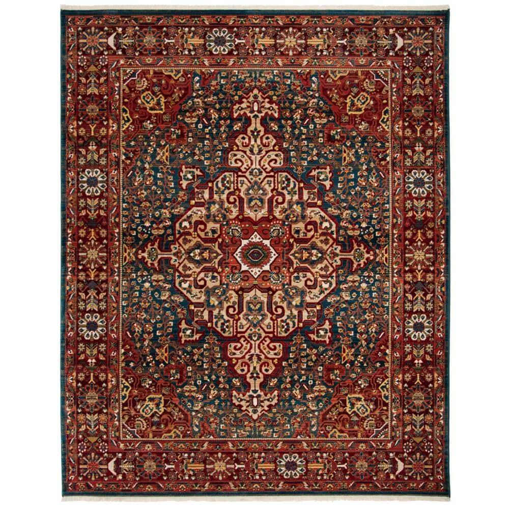 Kashan KSN305 Power Loomed Area Rug - Blue/Red - 9'x12'6" - Safavieh