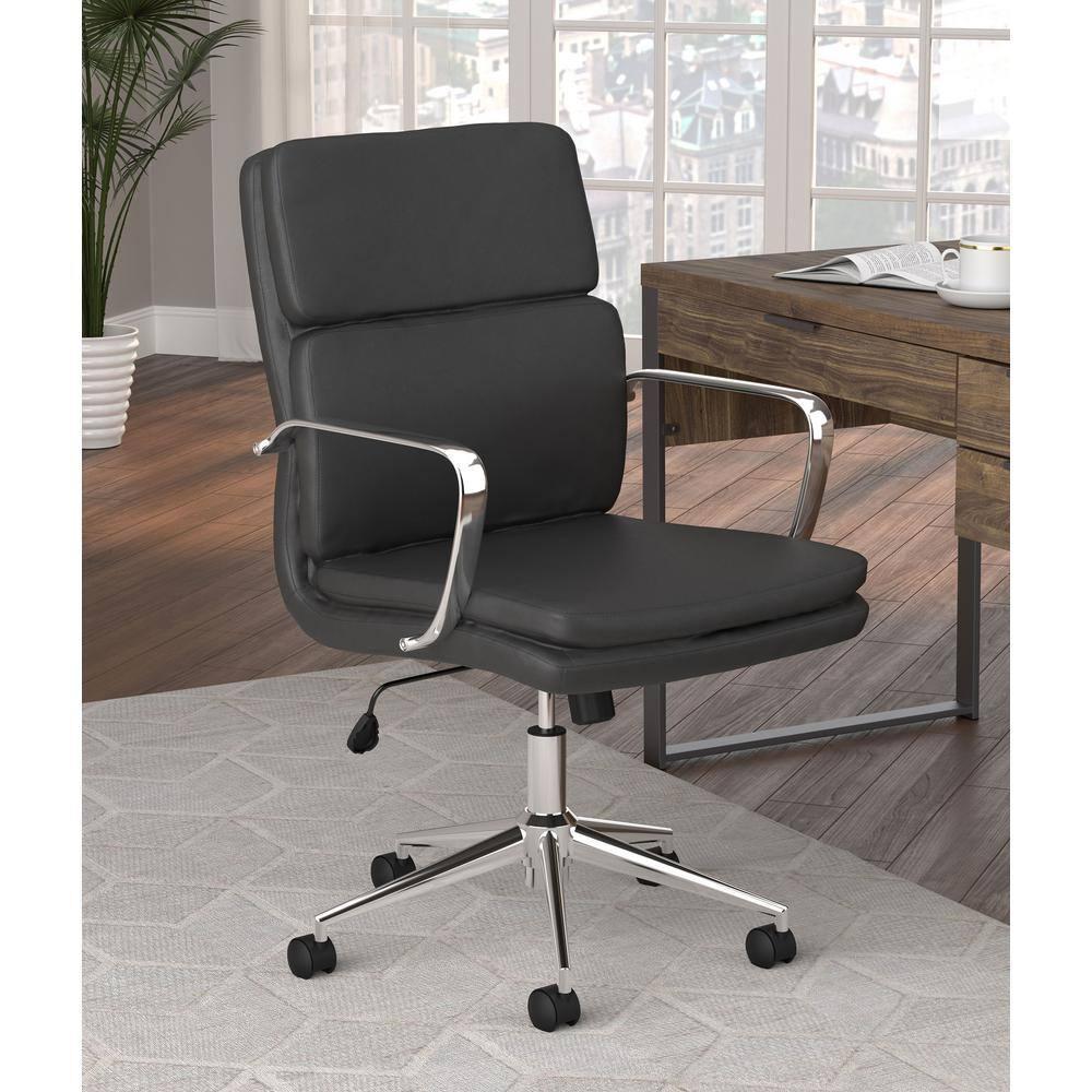 Ximena Standard Back Upholstered Office Chair Black