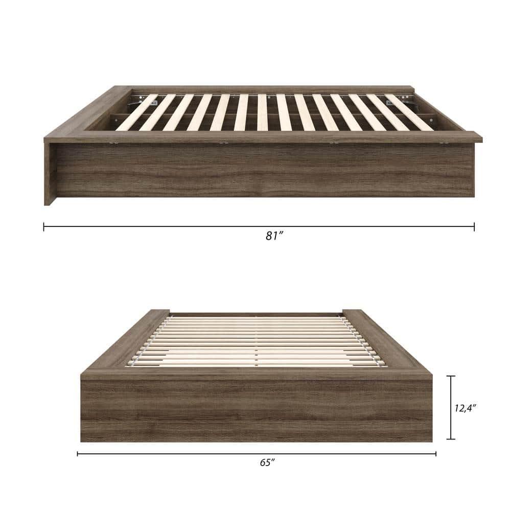 Nexera Full James Platform Bed Gray