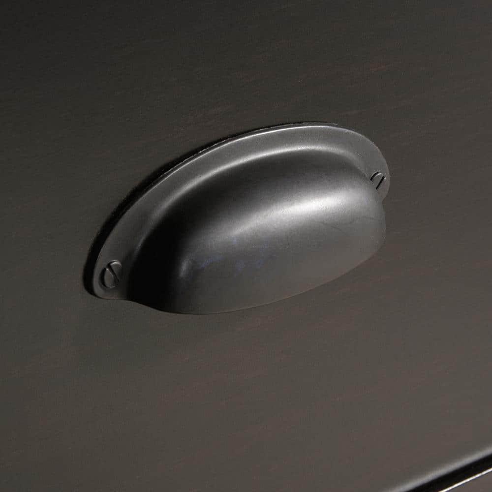 2 Drawer County Line Lateral File Cabinet Estate Black - Sauder: Modern Style, MDF, Paper Laminate Surface