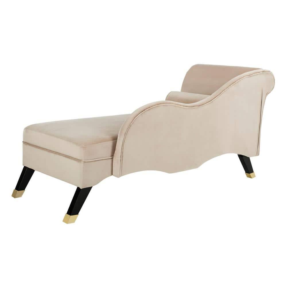 Caiden Chaise - FOX6284 - Tan/Black - Safavieh
