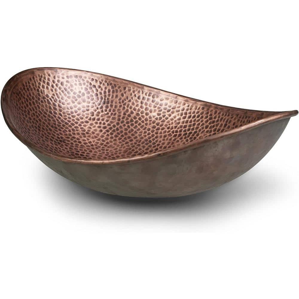 Pure Copper Hand Hammered Harbor Bathroom Vessel Sink 19"