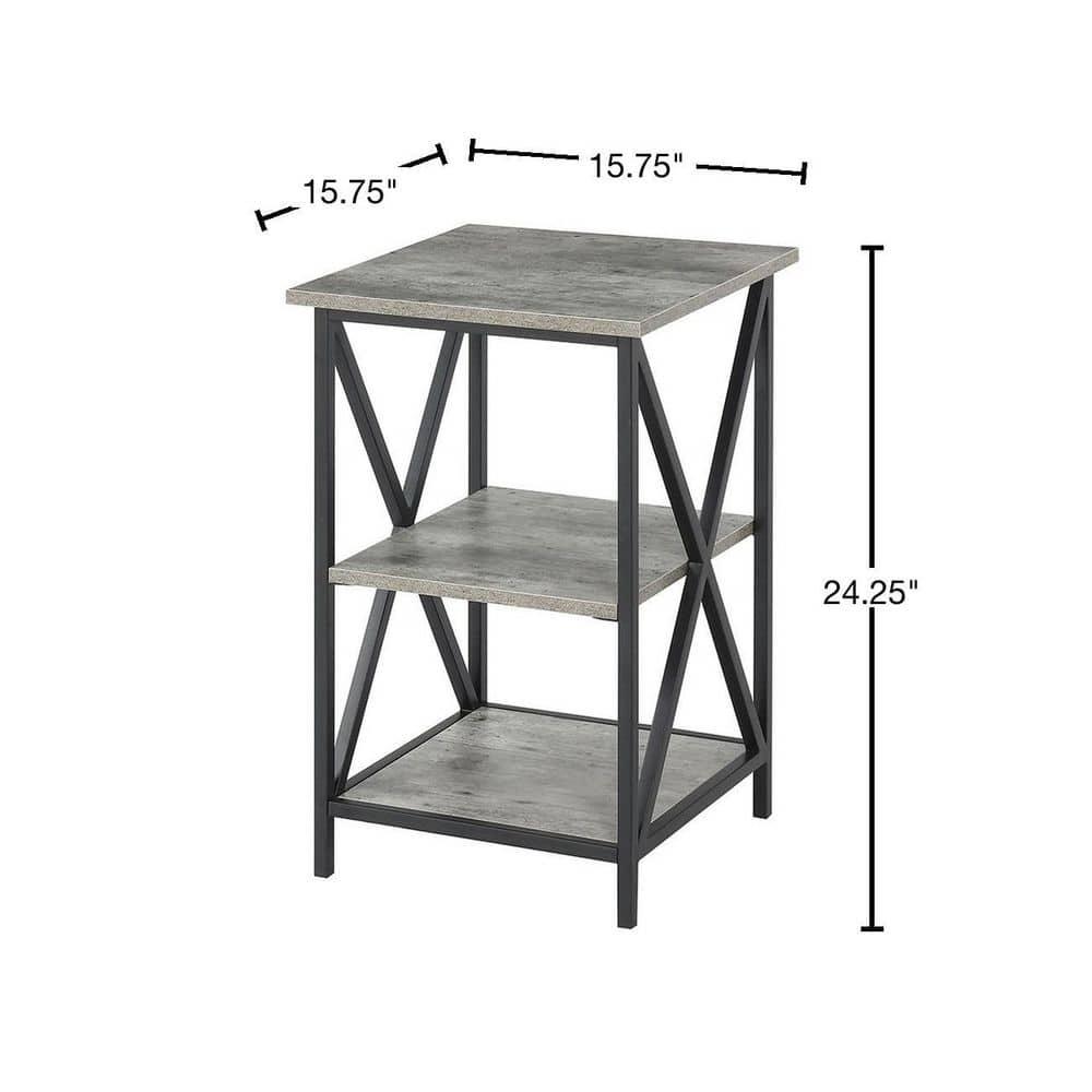 Convenience Concepts Tucson 3 Tier End Table, Faux Birch