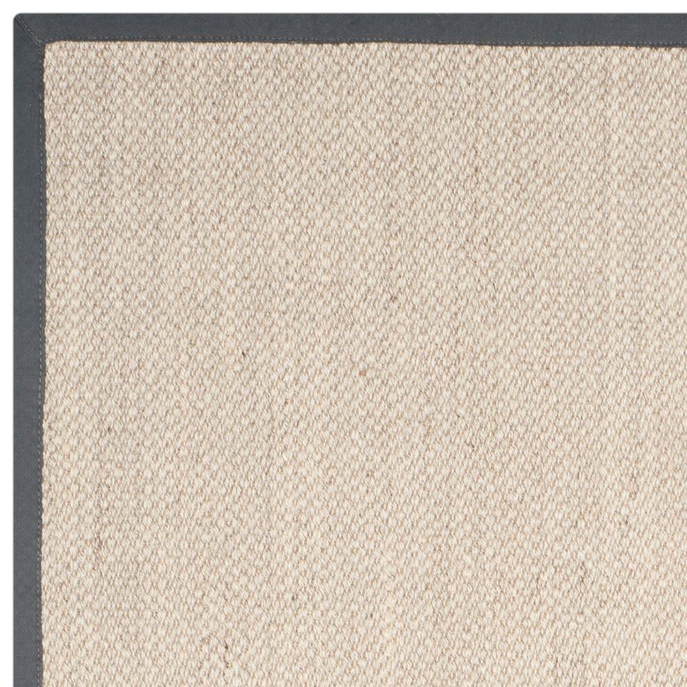 Debroh Natural Fiber Sisal With Latex Solid Color Rug