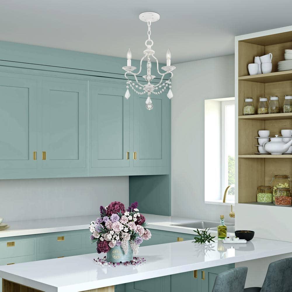 Livex Lighting Chesterfield 3 - Light Chandelier in  Antique White