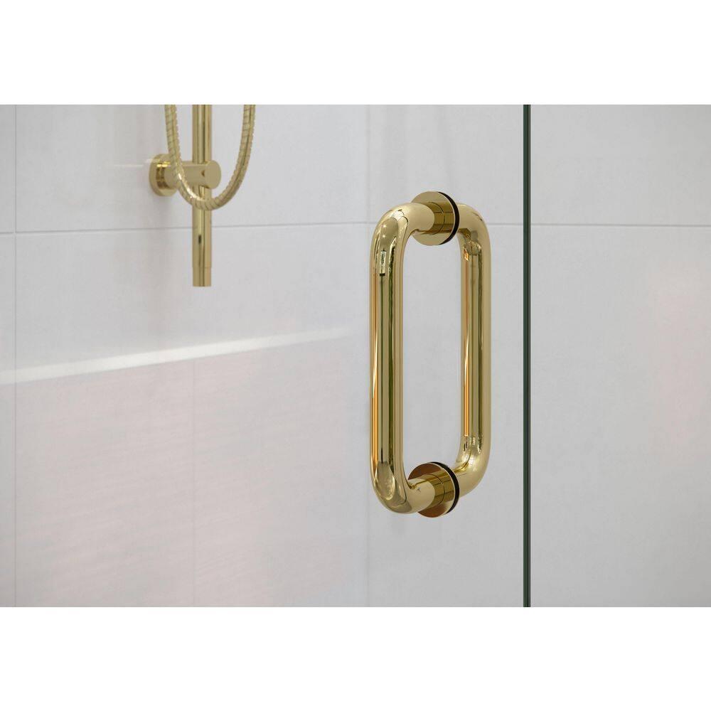 Glass Warehouse Halo 31.75 in. x 78 in. Frameless Glass Hinge Shower Door GW-GH-31-75-PB