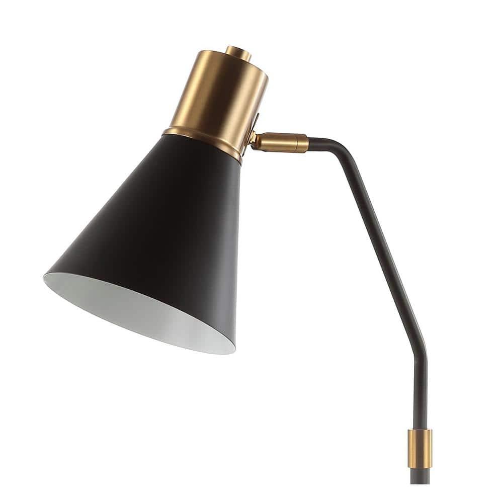 JONATHAN Y JYL6129A Apollo 22.5" Metal LED Task Lamp Contemporary for Bedroom, Living Room, Office, College Dorm, Coffee Table, Bookcase, Black/BrassGold
