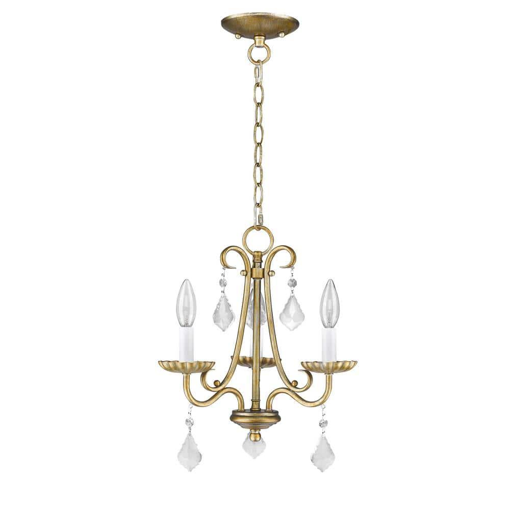 Livex Lighting Daphne 3 - Light Chandelier in  Antique Gold Leaf