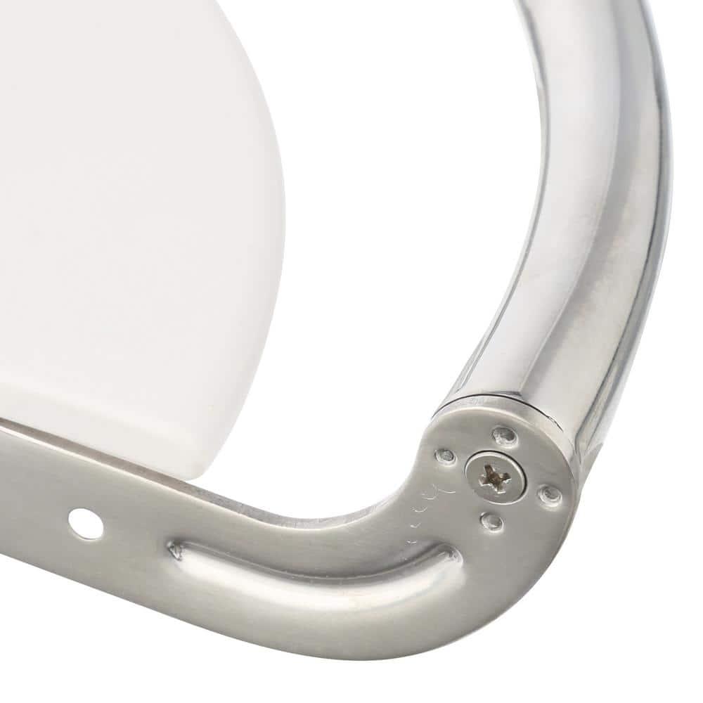 Delta 8-1/2 in. L Polished Chrome Stainless Steel Corner Shelf with Assist Bar