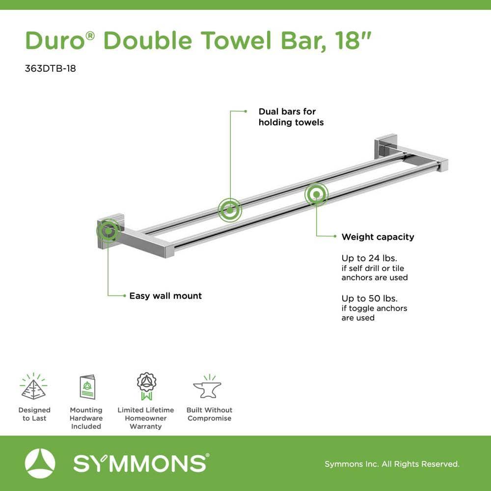 Duro 18" Wall Mounted Double Towel Bar