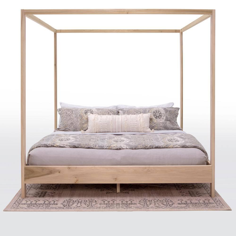 American Furniture Classics King Size Canopy Bed with Raised Platform