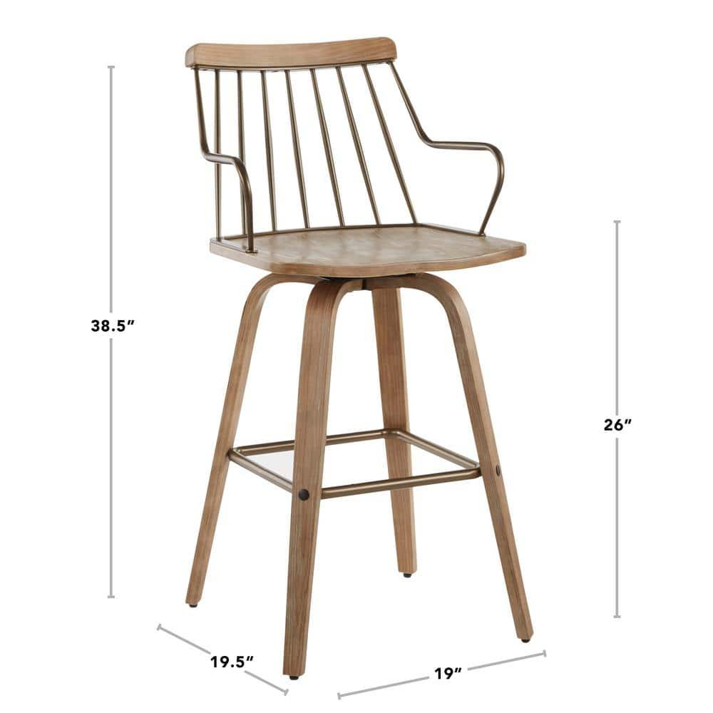 George Oliver Amella 30" Fixed-Height Bar Stool