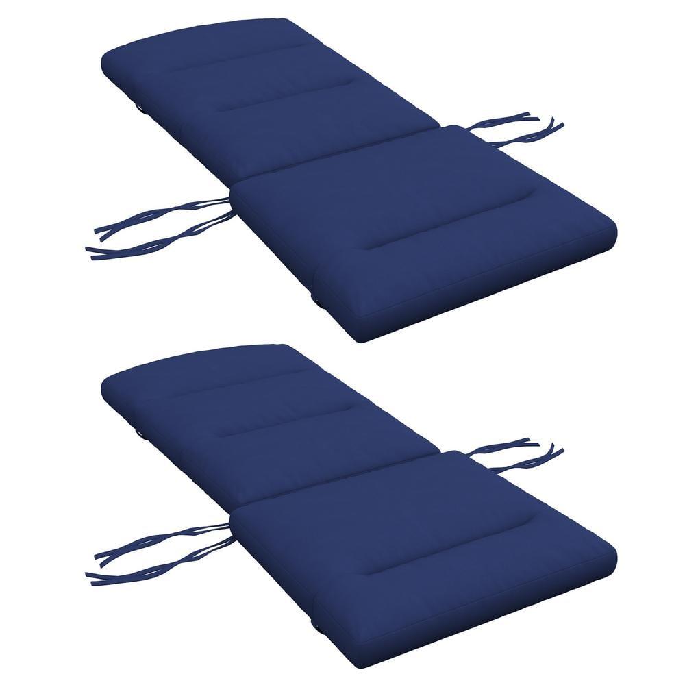Outsunny Adirondack Chair Cushions, Outdoor Chair Cushions with Seat Cushion, Back Cushion and Ties, Water Repellent Replacement Patio Seat Pads, Blue
