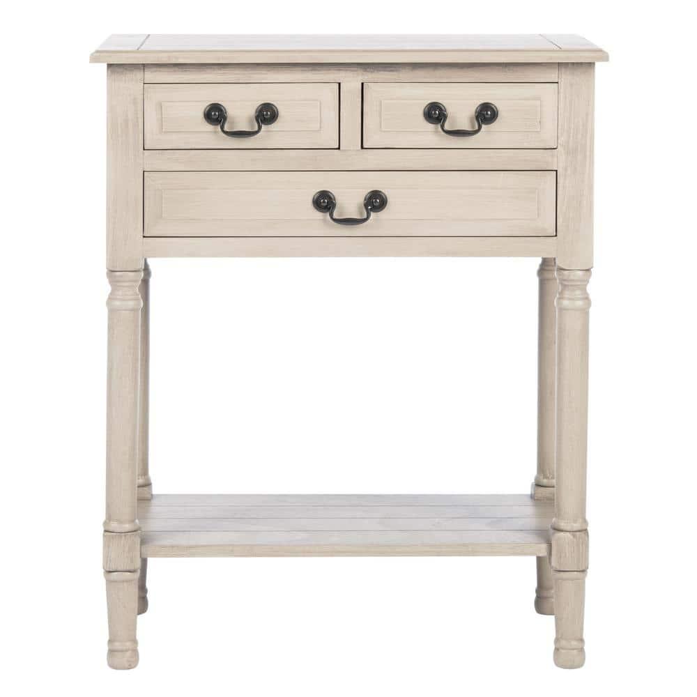 Primrose 3 Drawer Console Table - Greige - Safavieh