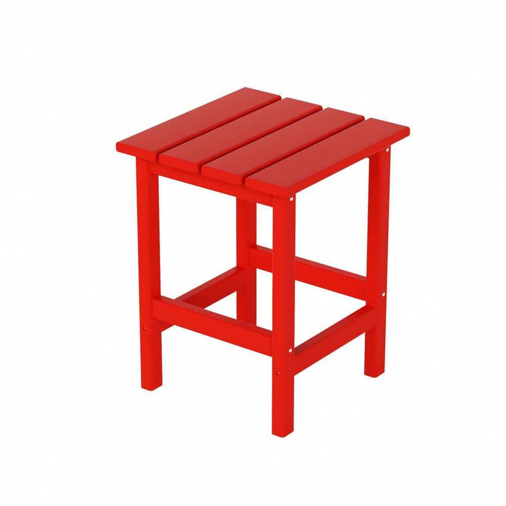 Polytrends  Laguna Hdpe All Weather Outdoor Patio Coffee And Side Tables (3-Piece Set) Red