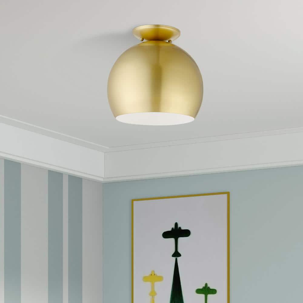 Livex Lighting Piedmont 1 - Light Semi-Flush Mount in  Soft Gold